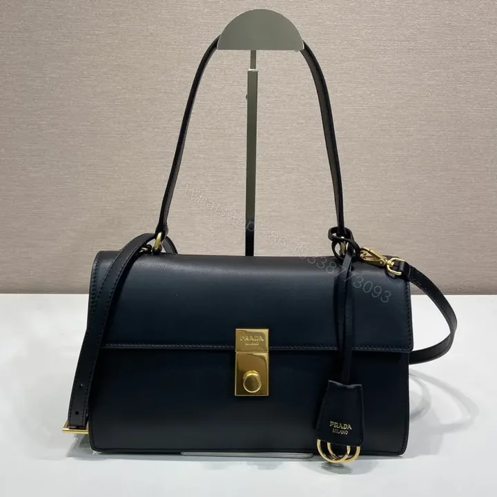 View 1 of 高仿Prada*SoftSound系列1BN023斜挎包黑色中號免檢版