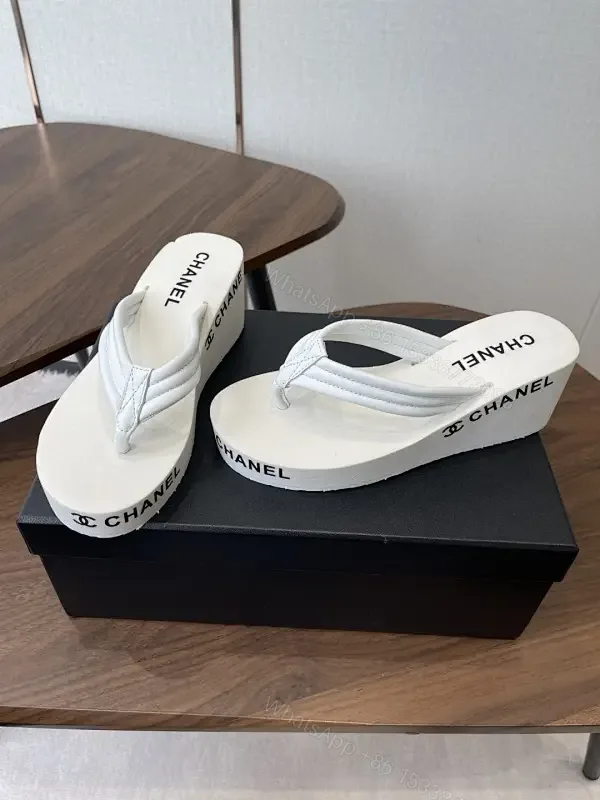 View 1 of White Platform Sandals with Signature Branding, Luxe Casual Elevation