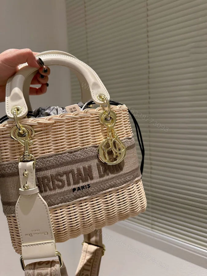 View 1 of Christian Dior Lady Dior Natural Wicker