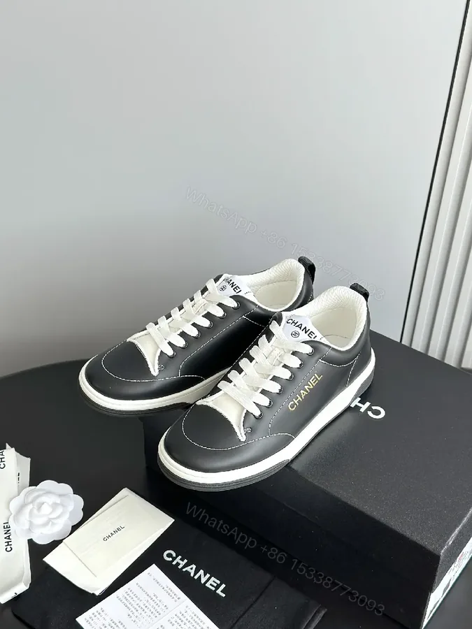 View 1 of Black Leather Sneakers - Minimalist Luxury, Everyday Comfort