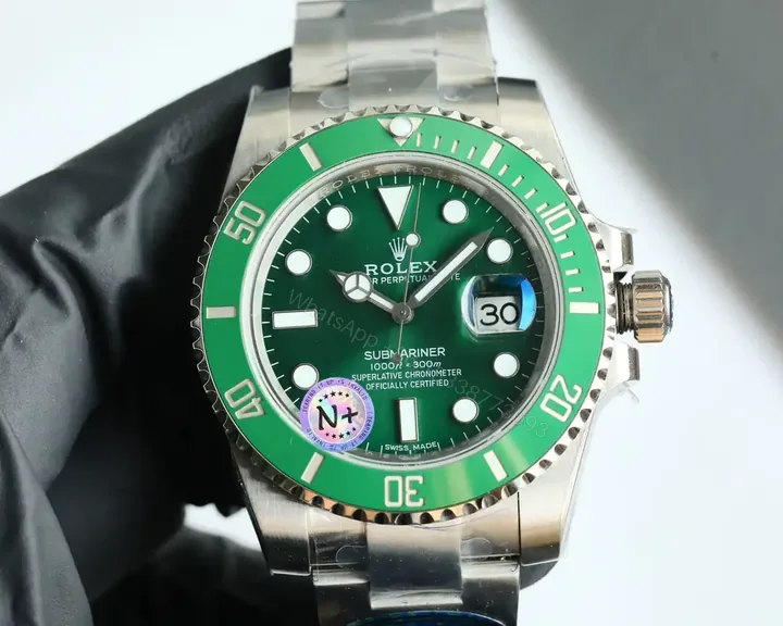View 1 of Rolex Submariner Green Dial 40mm Oyster Bracelet Premium Edition 116610lv-0002