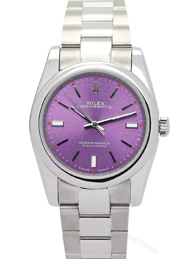 View 1 of Replica Rolex Oyster Perpetual Lady Purple Dial 177200 31 mm