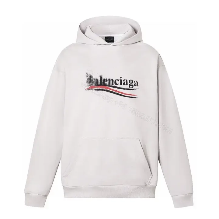 View 1 of Minimalist White Hoodie: Premium Graphic, Casual Luxe Comfort