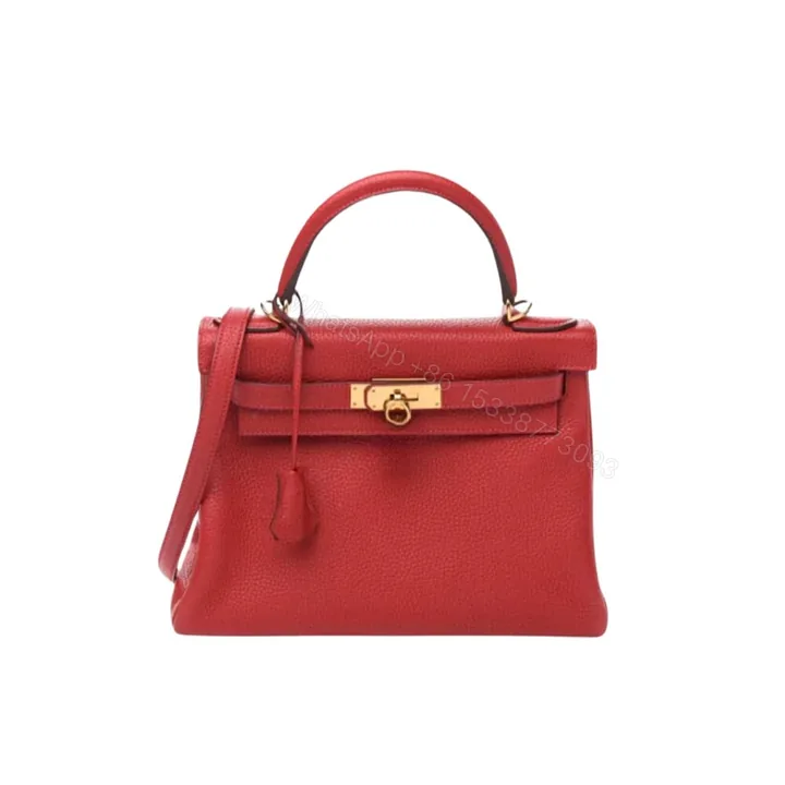 View 1 of Hermes Kelly 25 Togo Handbag Rouge Casaque 25Cm