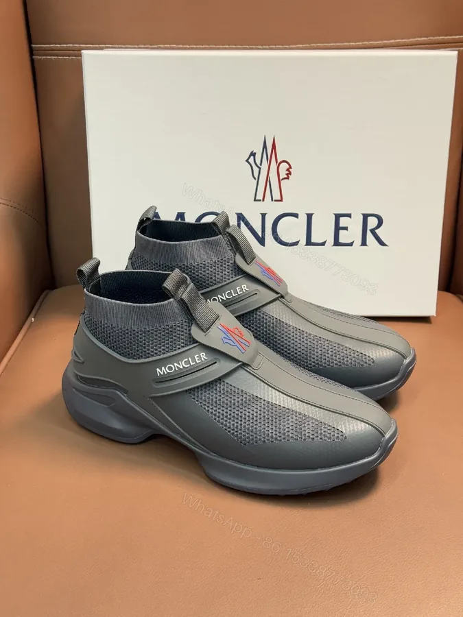 View 1 of Graphite Knit High-Top Sneakers: Urban Comfort Deluxe