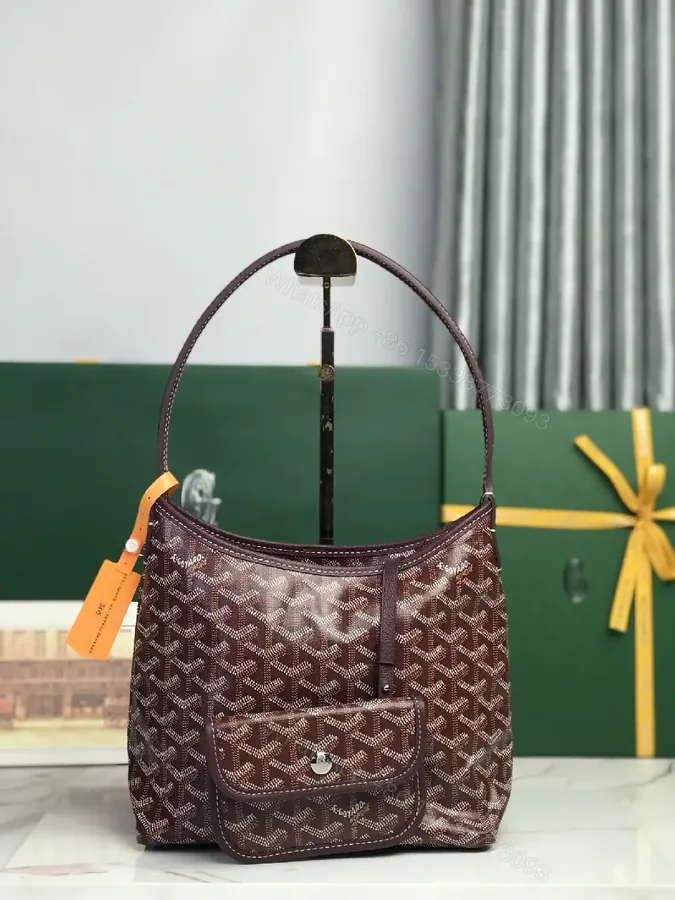 View 1 of Structured Bur Burgundy Handbag: Patterned, Leather-Feel Canvas, Structured Carryall