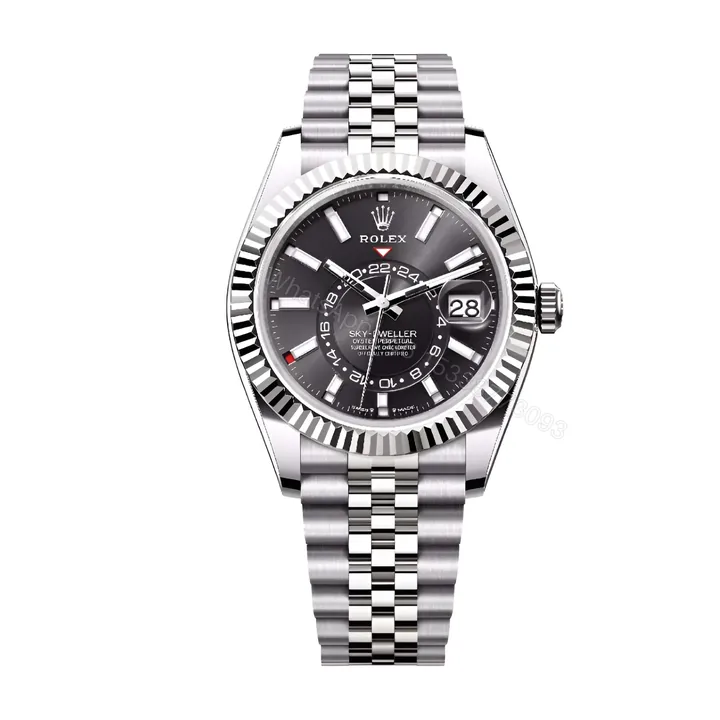 View 1 of Rolex Sky-Dweller 326934 Black Dial Jubilee Replica