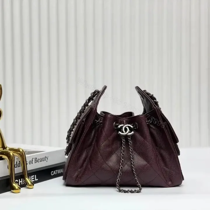 View 1 of Chanel 25 Mini Burgundy Sliver Hardware