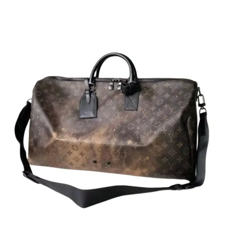 View 1 of Replica 1:1 Clone Louis Vuitton Keepall Bandouliere Monogram Galaxy 50 Black Multicolor