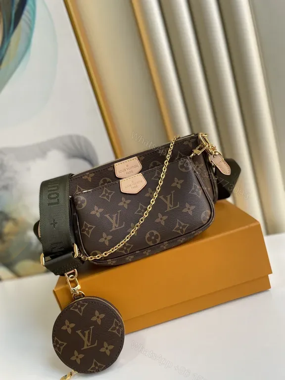 View 1 of Monogram Crossbody Chain: Compact Luxury Everyday Bag