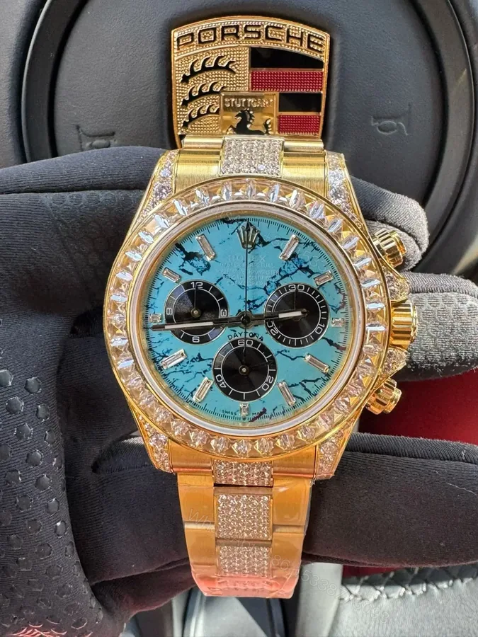 View 1 of Rolex Daytona Turquoise Gold Blue Dial Edition 40mm RG-DAYTONA-TURQUOISE-GOLD