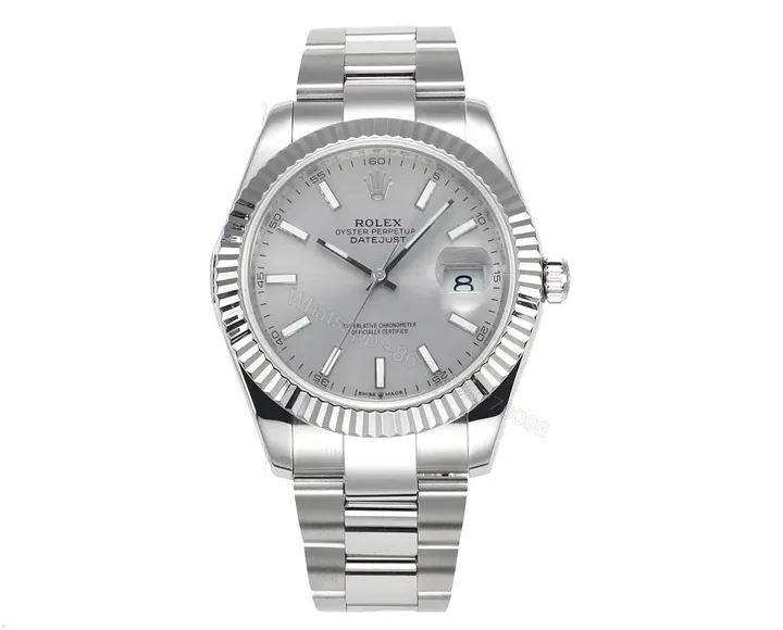 View 1 of VS Factory Clean Factory JVS Silver Rolex Datejust Watch