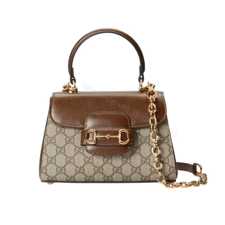 View 1 of Gucci Horsebit 1955 Mini Top Handle Bag Light Brown 22Cm