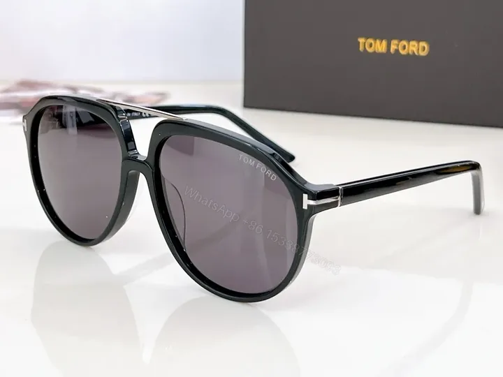 View 1 of Signature Tom Ford Sunglasses: Black Acetate, Polarized UV400, Luxe Everyday