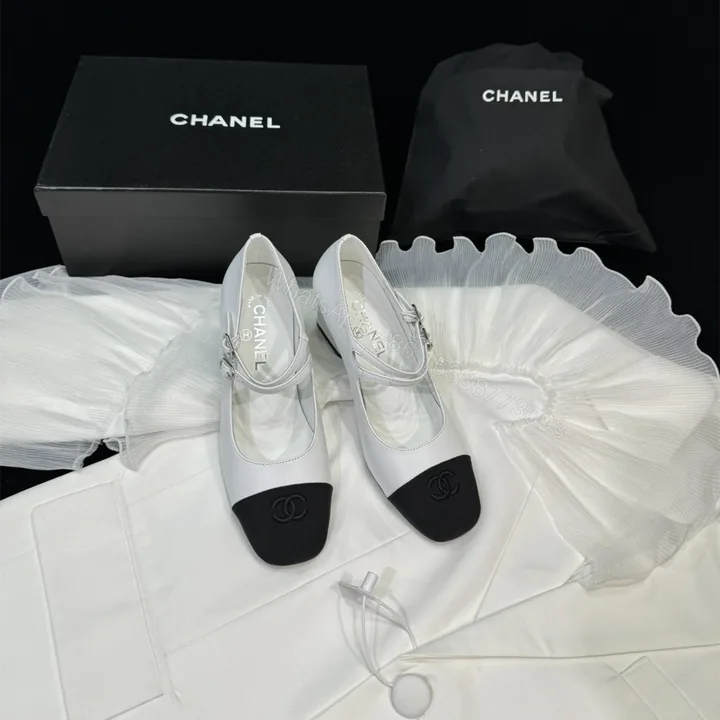 View 1 of 高仿Chanel*24S系列G45696A小羊皮瑪麗珍鞋白色6CM免檢版