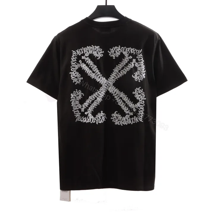 View 1 of Off-White Embroidered Arrow Black T-Shirt