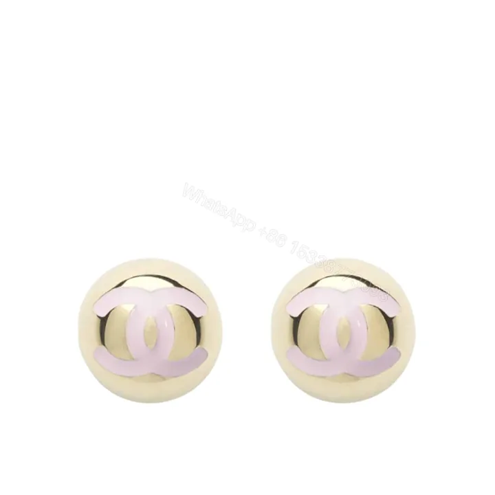 View 1 of CHANEL STUD EARRINGS GOLD PINK ABE810 B19198 NACVE