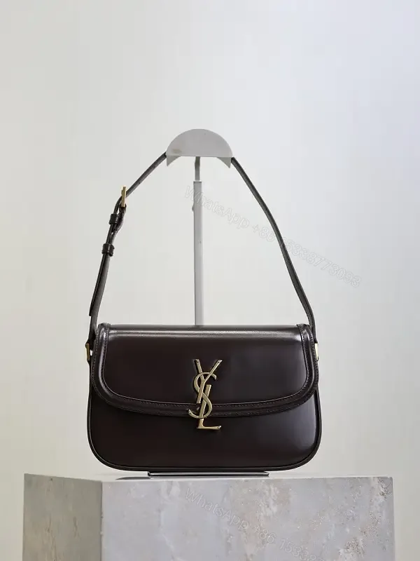 View 1 of Dark Leather Compact Crossbody: Minimalist Luxury Bag