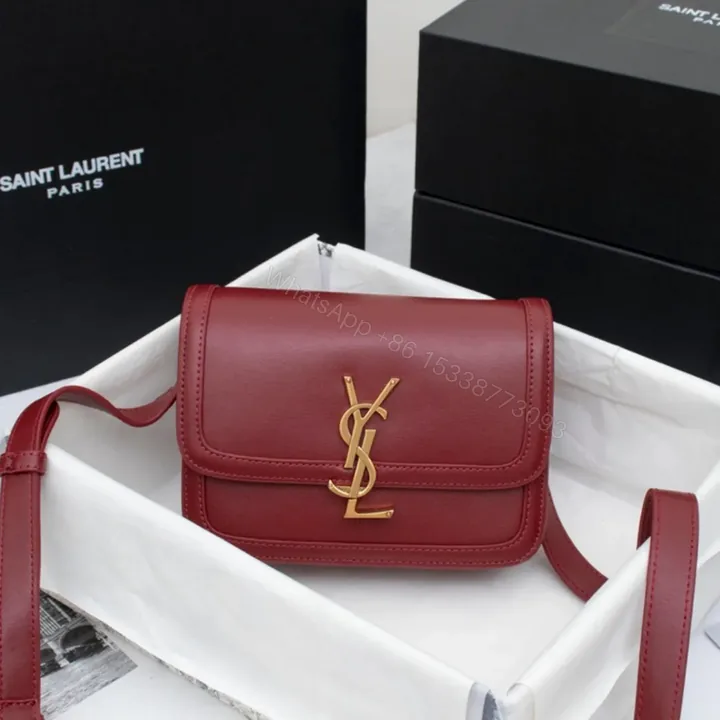 View 1 of Saint Laurent YSL Solferino Small Leather Satchel Shoulder Bag
