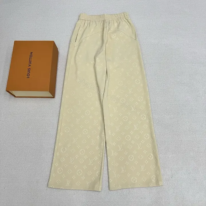View 1 of Soft Monogram Wide-Leg Pants: Luxe Lounge Comfort, All-Season Comfort