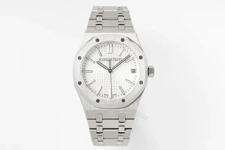 View 1 of Audemars Piguet Royal Oak 15510 Watch 41MM Stainless Steel Case White Dial Steel Bracelet Ultimate Edition AP-RO-15510-SS-WHT-41