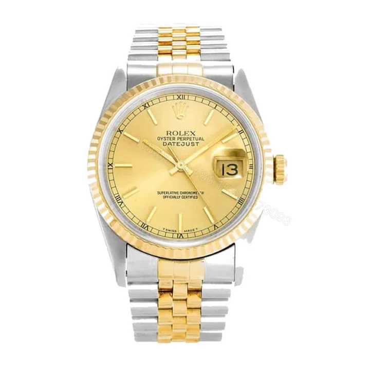 View 1 of Rolex Datejust 116233 Super Clone : Two-Tone Fluted Bezel Champagne Dial 36mm | Super Clone Watches