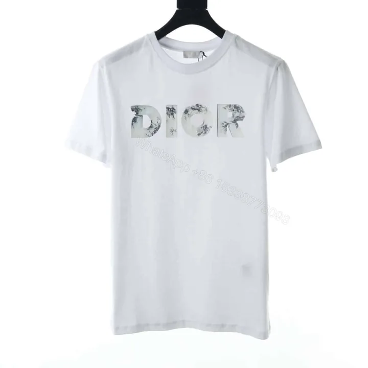 View 1 of DIOR LETTER RENDERING HEAT TRANSFER LOGO T-SHIRT