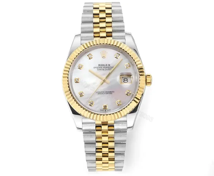 View 1 of Rolex Datejust 41 Rolesor Yellow Fluted Jubilee MOP – Diamond 126333-0018