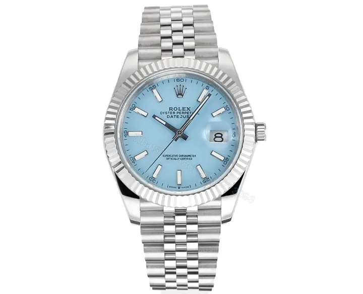 View 1 of C+ Factory Clean Factory JVS Silver Blue Dial Datejust Watch