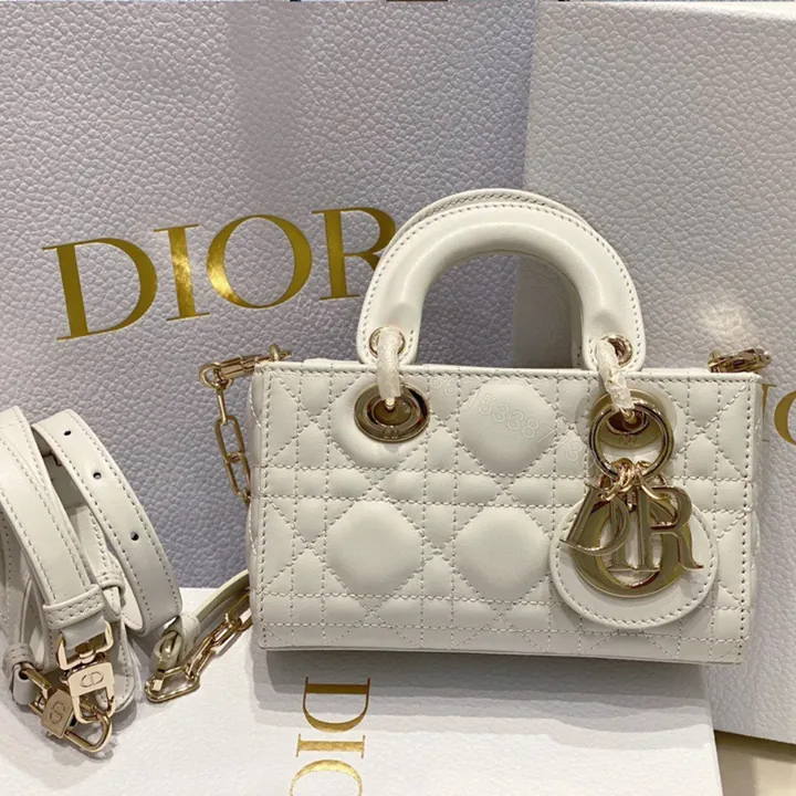 View 1 of Dior D-Joy Mini Bag White Super Quality Women’s Handbag 16.5x6x10cm