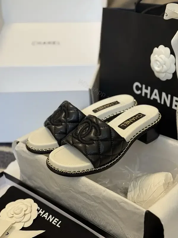 View 1 of Quilted Leather Slide – Lux Comfort, Couture-Inspired