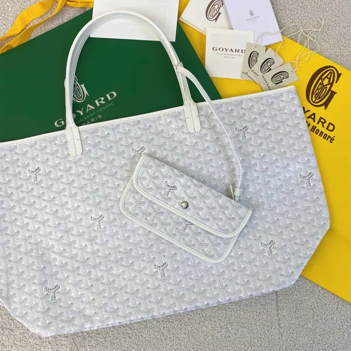 View 1 of 高仿Goyard*STLOUI3滿印Tote媽咪袋白色大號免檢版