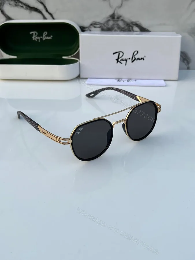 View 1 of Ray-Ban Aviator Gold-Black Sunglasses