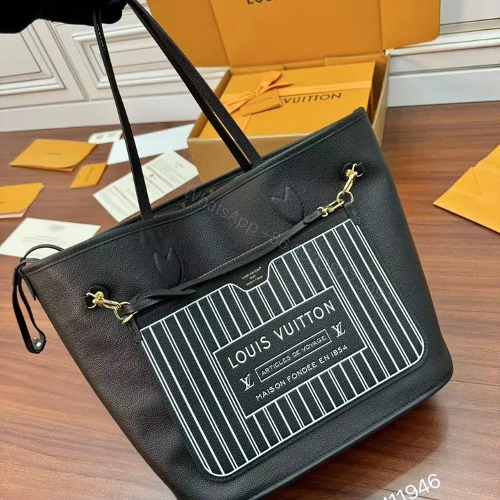 View 1 of LV NEVERFULL INSIDE OUT MM IN BROWN MONOGRAM COATED CANVAS