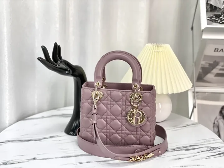 View 1 of Chic Quilted Mini Satchel with Gold Charms - All-Day Versatility