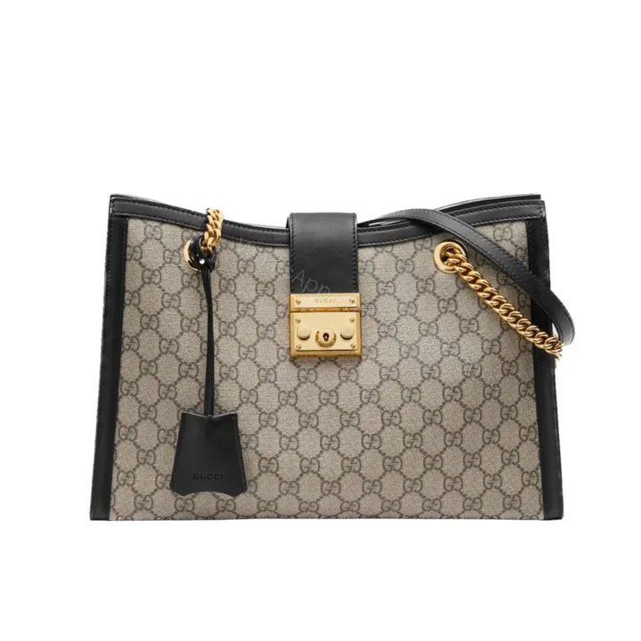 View 1 of Gucci Padlock GG Small Shoulder Bag Black 26Cm 498156 KHNKG 9769