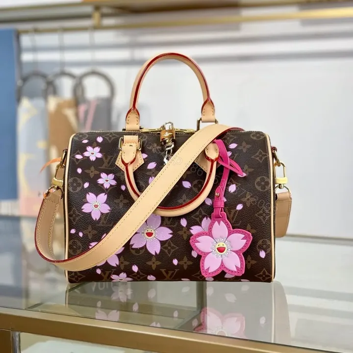View 1 of Louis Vuitton x Takashi Murakami Monogram Cherry Blossom Speedy Bandoulière 25