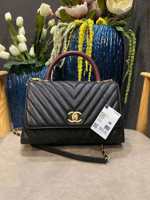 View 1 of Black Quilted Mini Bag - Gold Hardware, Chain Strap, Luxe Texture