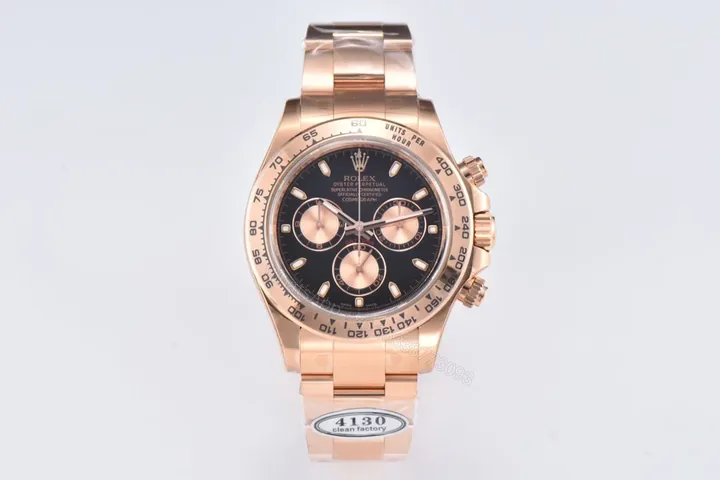 View 1 of TW Factory Clean Factory Clean Rose Gold Daytona Black Dial Watch
