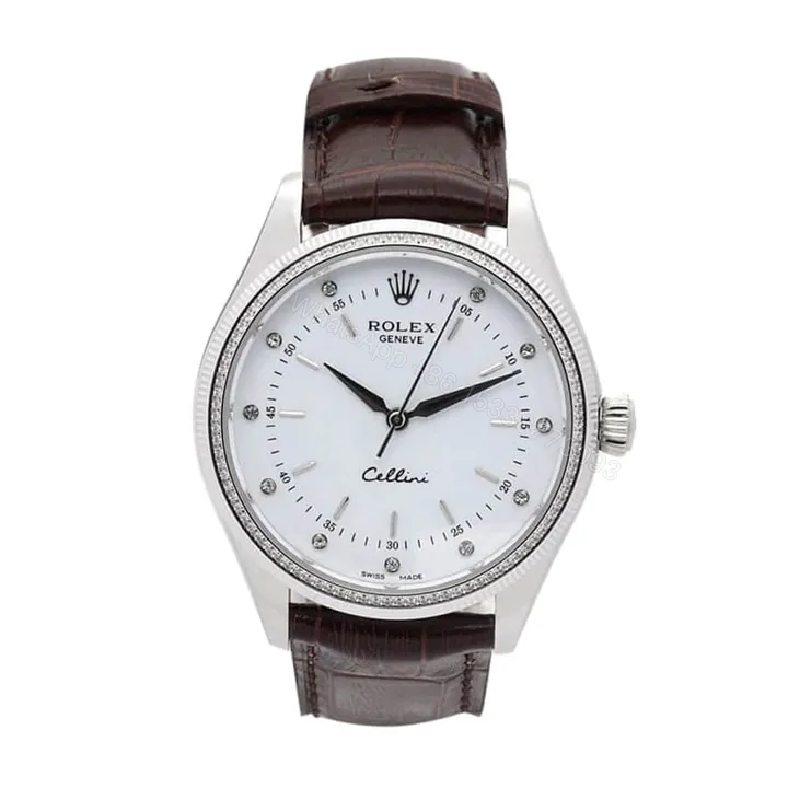 View 1 of Rolex Cellini Danaos 4233 White Dial Super Clone : 38mm Two-Tone Gold Dress Watch