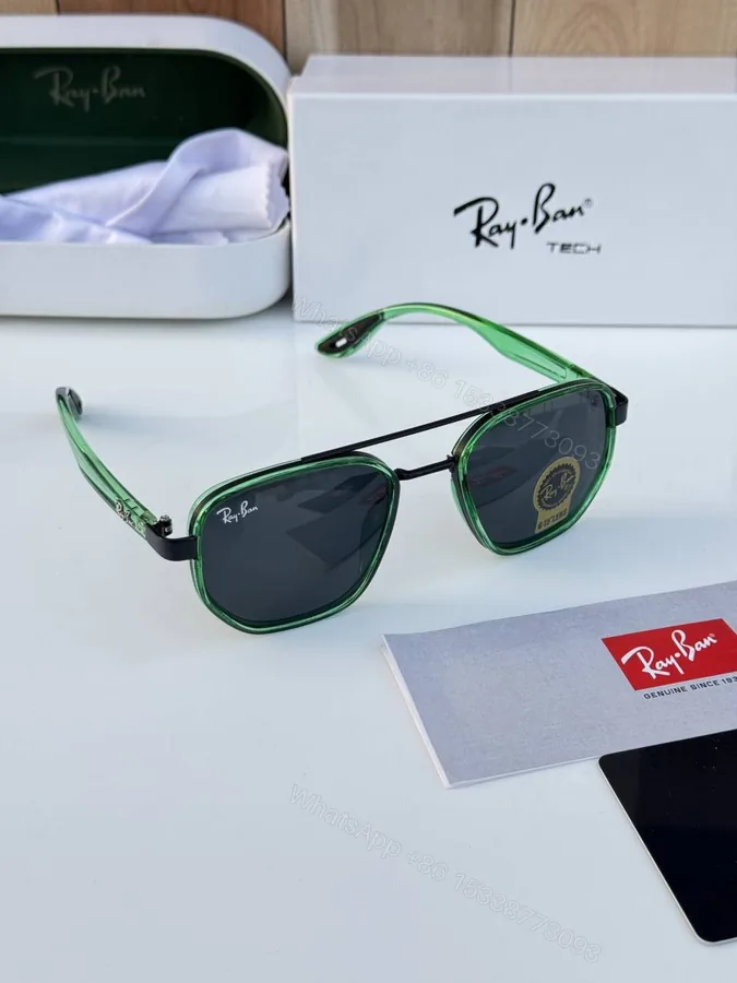 View 1 of First Copy RayBan 30165 Green Sunglasses