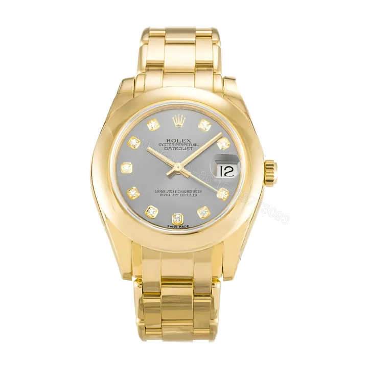 View 1 of Rolex Pearl Master 81208 Gold & Diamond Dial Replica