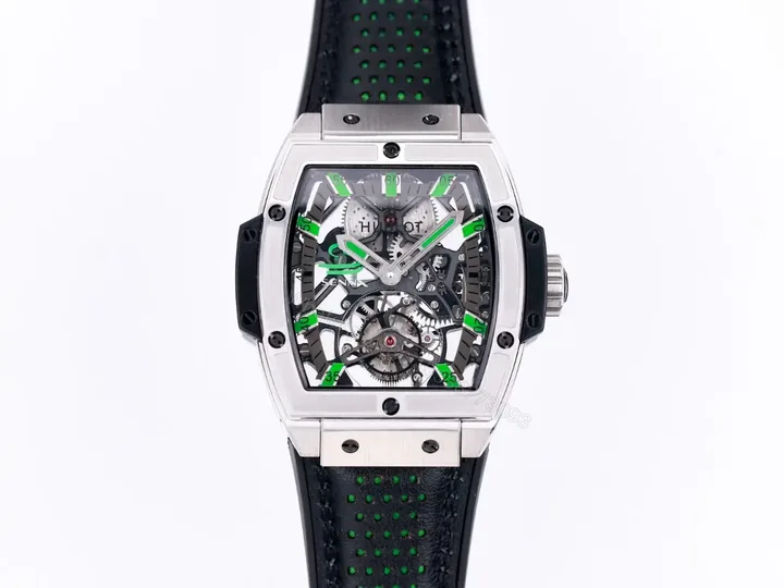View 1 of Hublot Masterpiece 906 Tourbillon Watch Custom HUB 9006 Manual Wind Movement 18K Rose Gold/Platinum Plated Steel Case