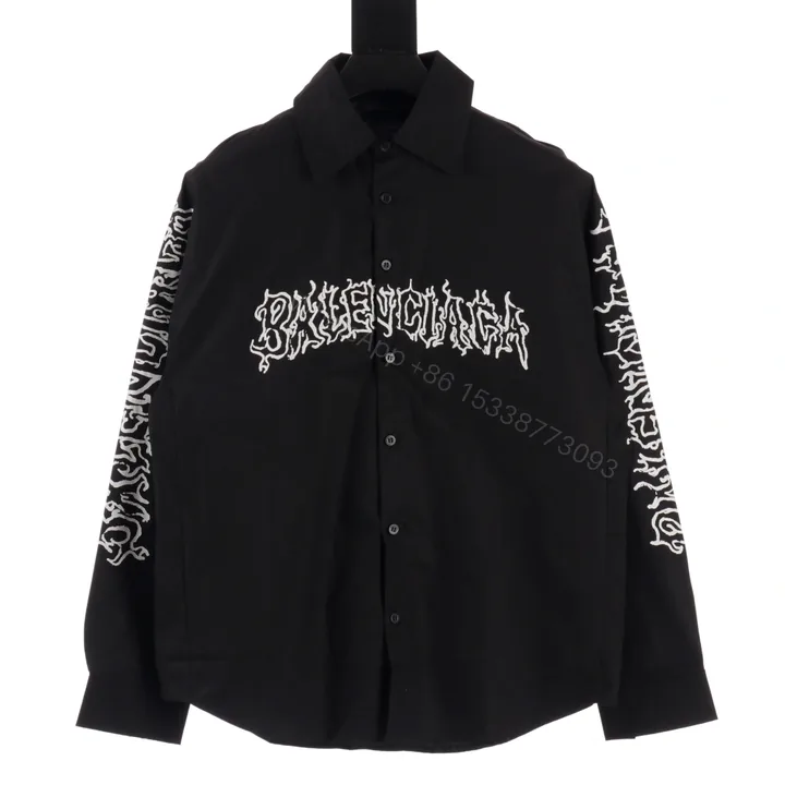 View 1 of 高仿Balenciaga*SS24NewYear系列773374長袖襯衫黑色