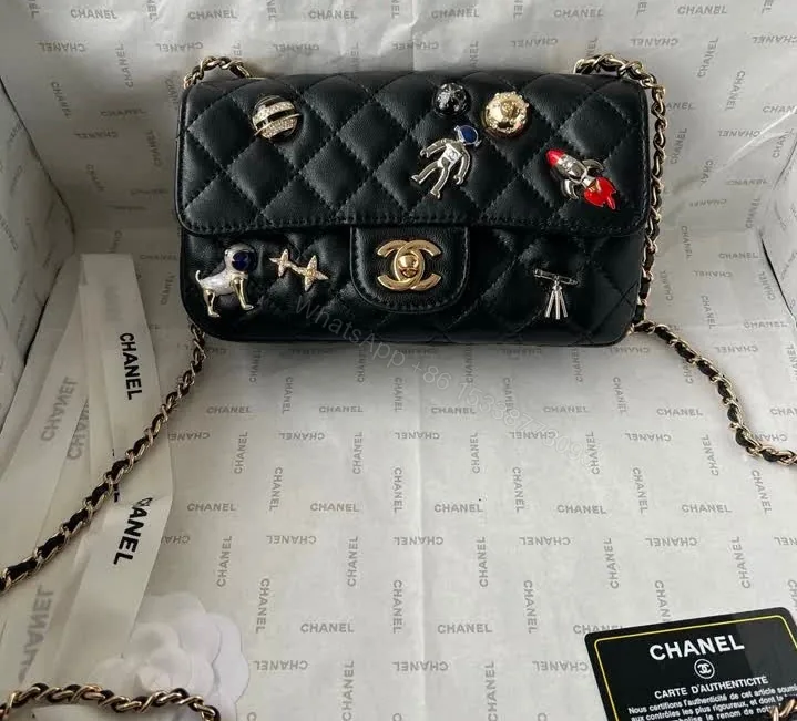 View 1 of Chanel Replica Mini Classic Space Charms Flap Bag 1279