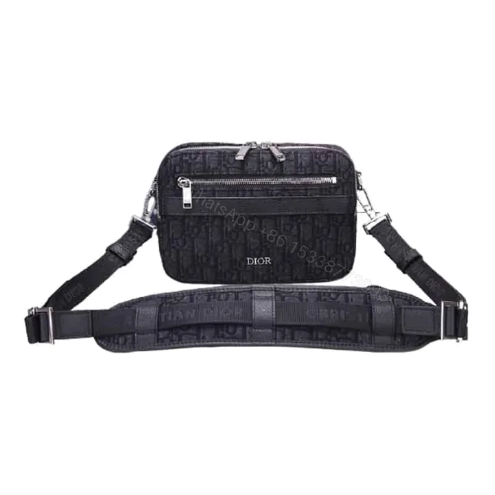 View 1 of SAFARI MESSENGER BAG BLACK DIOR OBLIQUE JACQUARD – DR013