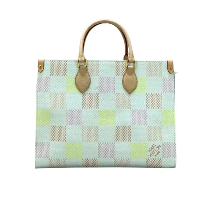 View 1 of Louis Vuitton Onthego MM Damier Canvas Peach 33Cm