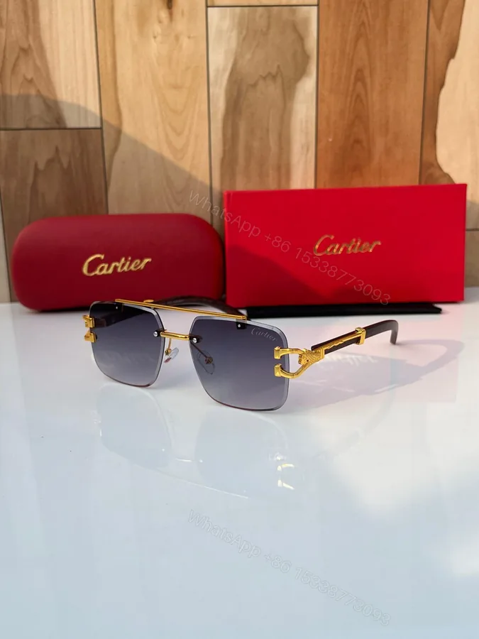 View 1 of Cartier Sunglasses Black-Grey