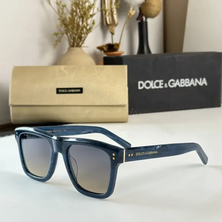 View 1 of Chic Blue Acetate Sunglasses â€” Gradient Lenses, D&G Style