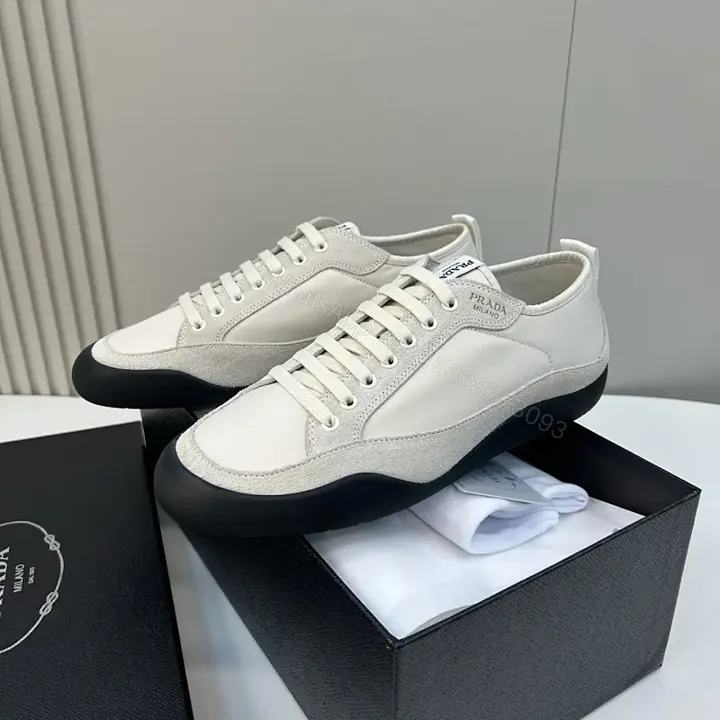 View 1 of Minimalist Off-White Leather Suede High-Tops: Subtle Luxury Sneakers